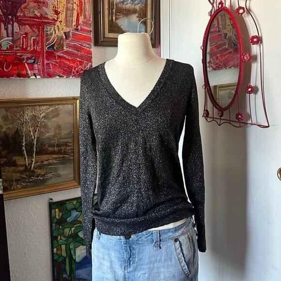 Mossimo Tops - mossimo black glitter sparkly long sleeve sweater